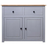 36.6x15.7x31.5 Gray Sideboard Solid Pinewood Panama Range